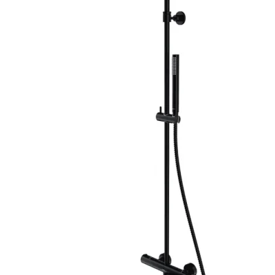 OMNIRES Y - dušas komplekts ar vannas termostatu, diametrs 25 cm, melns Y1234BL