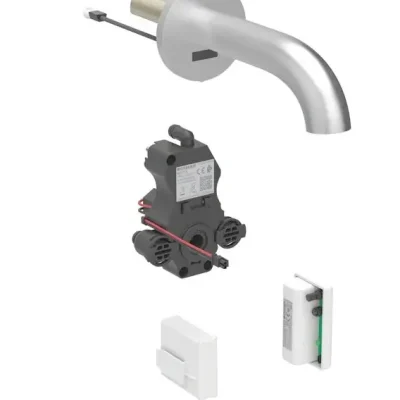 Geberit Piave - elektronisks izlietnes maisītājs zemapmetuma montāžai, ģeneratora darbība, easy to clean, matēts nerūsējošais tērauds 116.286.SN.1