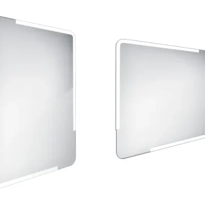 Nimco spogulis - spogulis ar LED apgaismojumu, 60x80 cm, noapaļoti stūri, alumīnijs ZP 15002