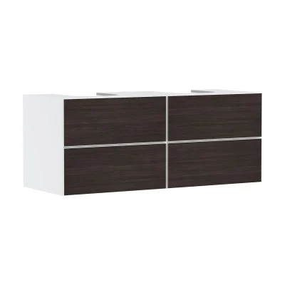 Hansgrohe Xevolos E - izlietnes apakšskapītis 137x56x55 cm, 4 atvilktnes, matēti balts/tumšs ozols 54196730