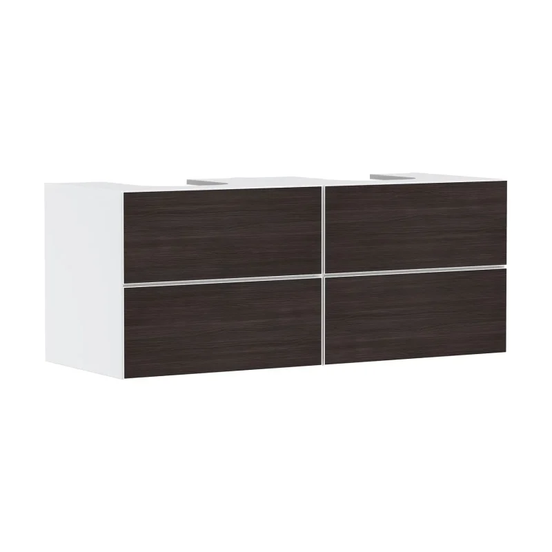 Hansgrohe Xevolos E - izlietnes apakšskapītis 137x56x55 cm, 4 atvilktnes, matēti balts/tumšs ozols 54196730