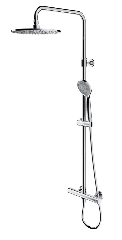 OMNIRES Y - dušas komplekts ar termostatu, diametrs 25 cm, 5 strūklas veidi, hroms Y1244LUXLCR