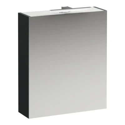 Laufen Base - spoguļskapis ar LED apgaismojumu, 70x60x19 cm, 1 durvis, eņģes kreisajā pusē, pelēks H4027511102661