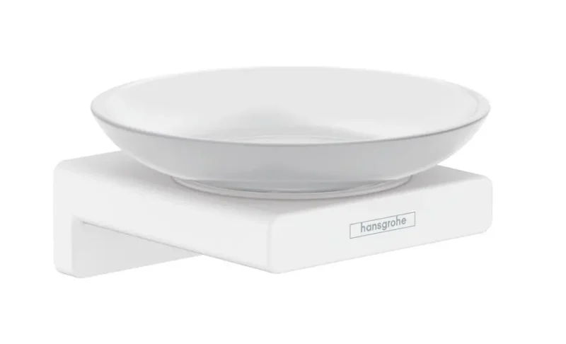 Hansgrohe AddStoris - ziepju trauks ar turētāju, stikls matēts/balts matēts 41746700