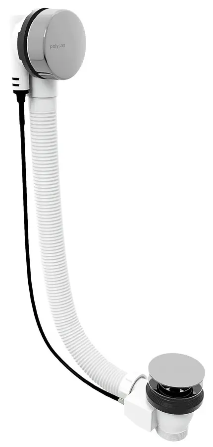 Polysan - Vannas noteces un pārplūdes komplekts, garums 80 cm, hroms 71852