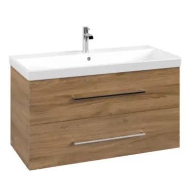 Villeroy & Boch Avento - izlietnes skapītis, 98x51x45 cm, 2 atvilktnes, Oak Kansas A89200RH
