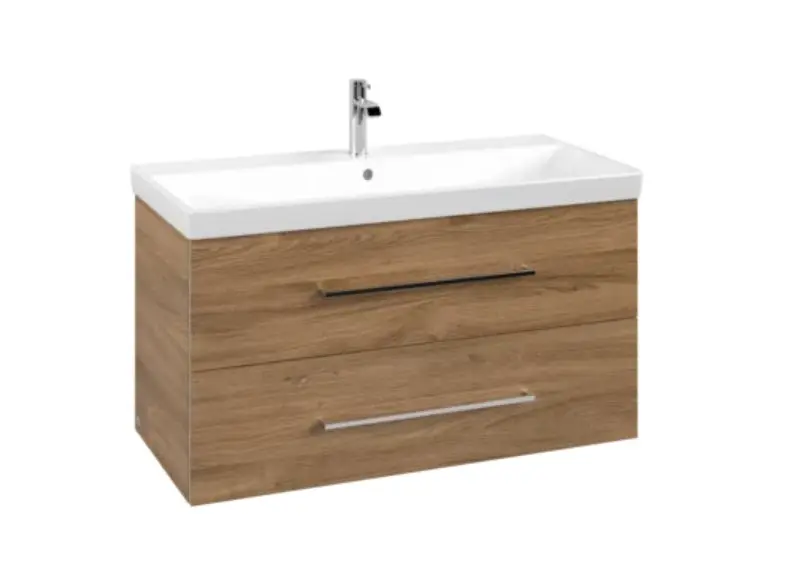 Villeroy & Boch Avento - izlietnes skapītis, 98x51x45 cm, 2 atvilktnes, Oak Kansas A89200RH