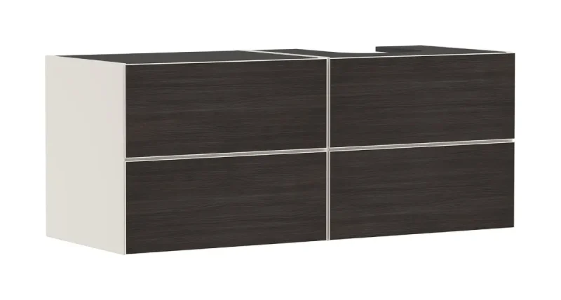 Hansgrohe Xevolos E - izlietnes apakšskapītis 137x56x55 cm, 4 atvilktnes, matēti bēšs/tumšs ozols 54240730