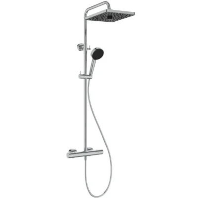 Ideal Standard Ceratherm T25+ - dušas komplekts ar termostatu, 26x26 cm, 2 strūklas, hroms A8498AA