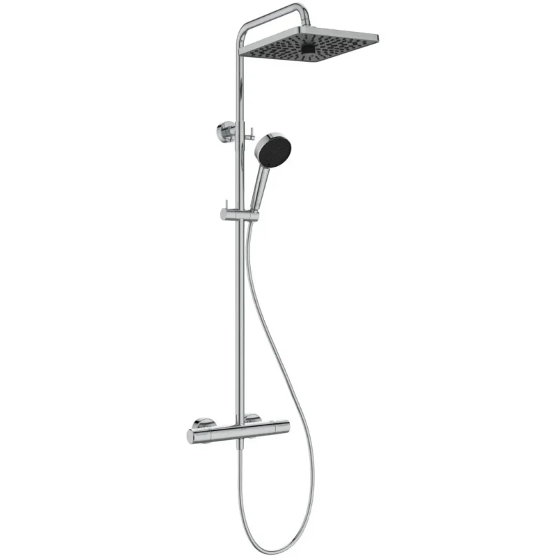 Ideal Standard Ceratherm T25+ - dušas komplekts ar termostatu, 26x26 cm, 2 strūklas, hroms A8498AA