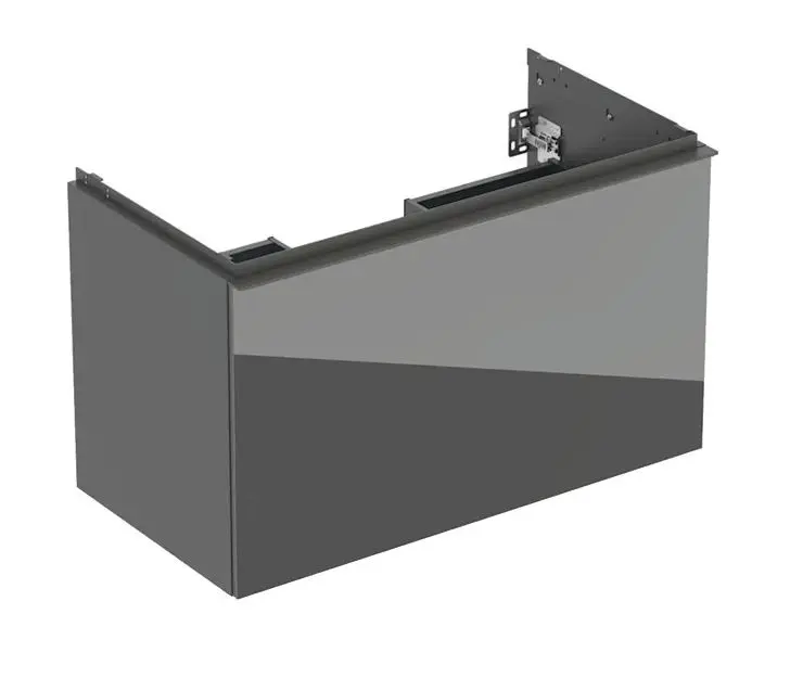 Geberit Acanto - izlietnes apakšskapītis, 89x54x48 cm, 2 atvilktnes, stikls/Lava 503.005.JK.2
