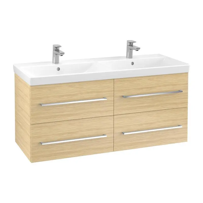 Villeroy & Boch Avento - izlietnes skapītis, 115x51x45 cm, 4 atvilktnes, Nordic Oak A89300VJ