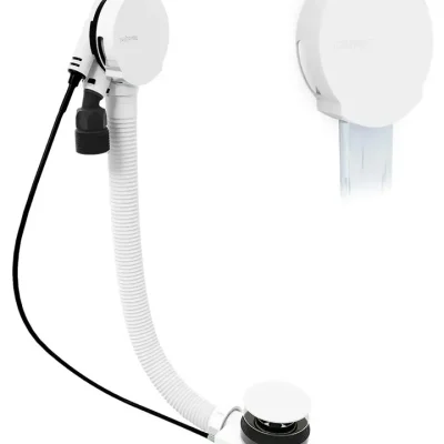 Polysan - Vannas noteces un pārplūdes komplekts ar piepildīšanas funkciju, garums 60 cm, balts 71851.10