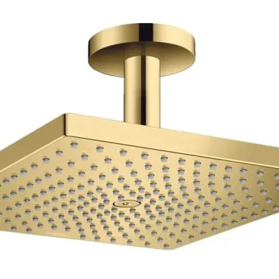 Hansgrohe Raindance E - galvas duša, 30x30 cm, EcoSmart, pulēta zelta apdare 26251990