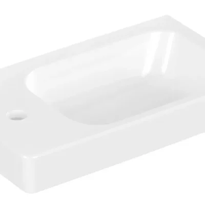Villeroy & Boch Architectura - roku mazgāšanas izlietne, 48x28 cm, ar pārplūdi, krāna caurums kreisajā pusē, Alpu balts 43854801