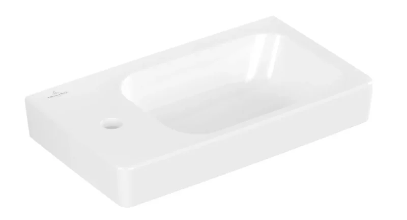 Villeroy & Boch Architectura - roku mazgāšanas izlietne, 48x28 cm, ar pārplūdi, krāna caurums kreisajā pusē, Alpu balts 43854801
