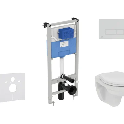 Ideal Standard ProSys - komplekts - priekšsienas elements, tualete un WC sēdeklis Eurovit, vadības plate Oleas M2, Rimless, SoftClose, hroms ProSys120M SP51