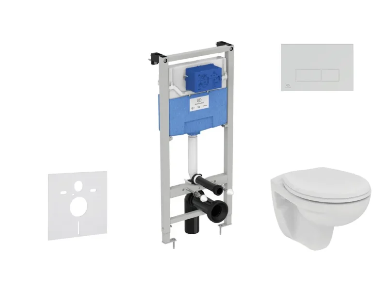 Ideal Standard ProSys - komplekts - priekšsienas elements, tualete un WC sēdeklis Eurovit, vadības plate Oleas M2, Rimless, SoftClose, hroms ProSys120M SP51