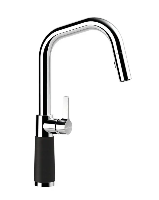 SCHOCK SC-530 - virtuves izlietnes maisītājs ar izvelkamu dušu, Onyx/hroms 556120GON