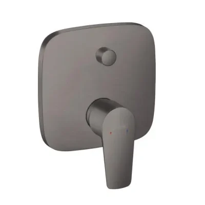 Hansgrohe Talis E - vannas maisītājs - zemapmetuma, ar integrētu drošības kombināciju, melns hroms birstēts 71474340