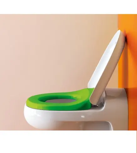 Laufen Florakids - WC sēdeklis, SoftClose, balts/zaļš H8910310720001
