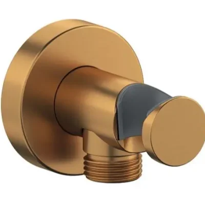 Duravit piederumi - dušas pieslēguma līkums ar turētāju, matēta bronza UV0630009004