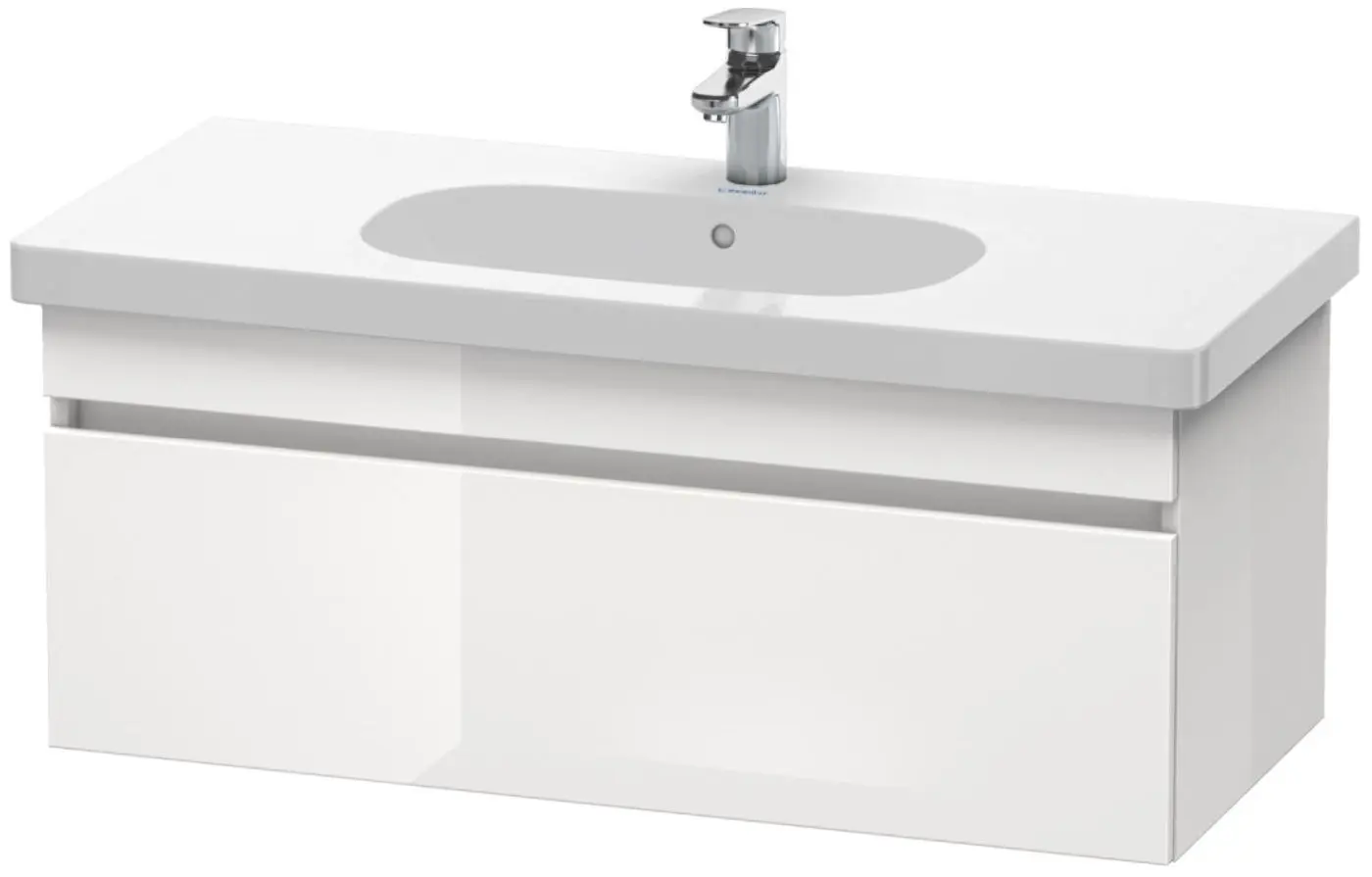 Duravit DuraStyle - izlietnes skapītis 40x100x45 cm, ar 1 atvilktni, balts spīdīgs DS638502222