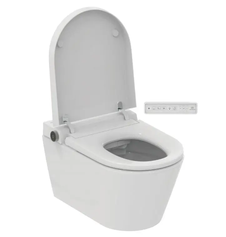 Ideal Standard i.life E - dušas WC ar keramiku, montāža pie sienas, SoftClose, RimLS+, balts K875501