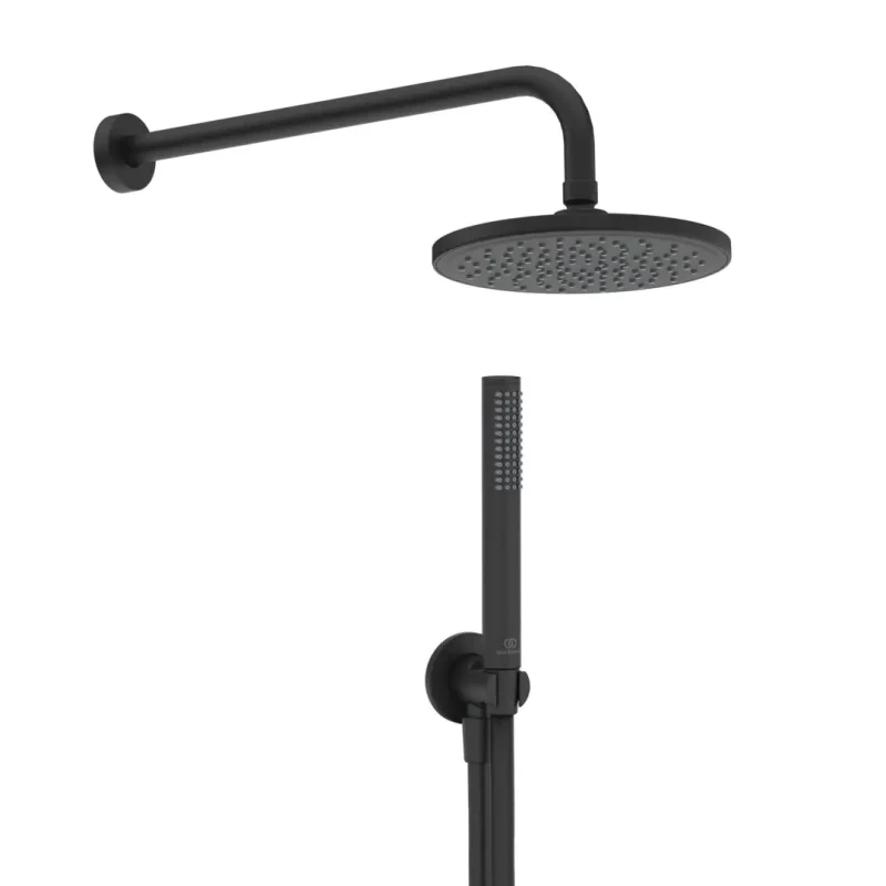 Ideal Standard Idealrain - dušas komplekts bez maisītāja, diametrs 20 cm, matēti melns BD389XG