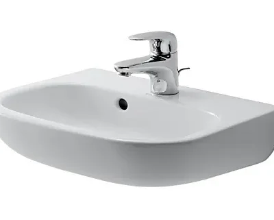 Duravit D-Code - rokas izlietne 45x34 cm, ar 1 jaucējkrāna caurumu, Alpu balts 07054500002