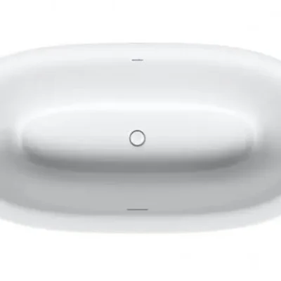 Duravit White Tulip - Brīvi stāvoša vanna, 180x90 cm, ClickClack, balta 700469000000000