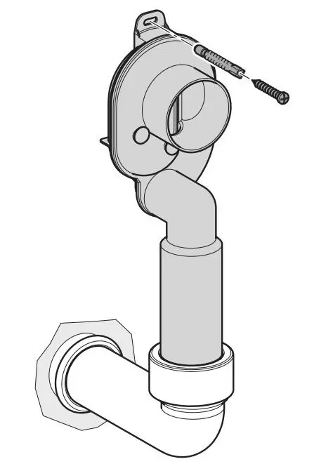 Laufen piederumi - sifons pisuāram, DN40, horizontāls H8958260000001