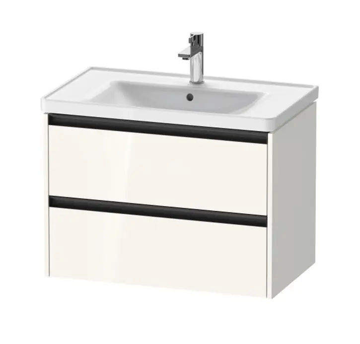 Duravit Ketho.2 - izlietnes skapītis, 55x78x46 cm, 2 atvilktnes, balts spīdīgs K25283022220000