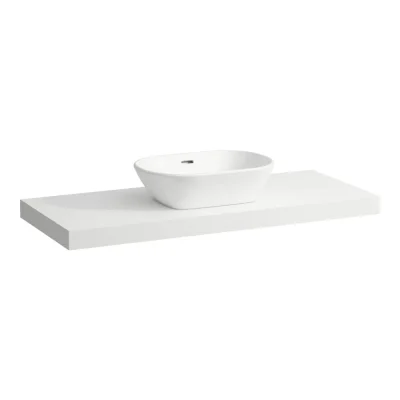 Laufen Lani - izlietnes virsma, 118 cm, izgriezums vidū, matēti balts H4046711122601