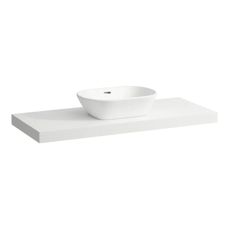 Laufen Lani - izlietnes virsma, 118 cm, izgriezums vidū, matēti balts H4046711122601