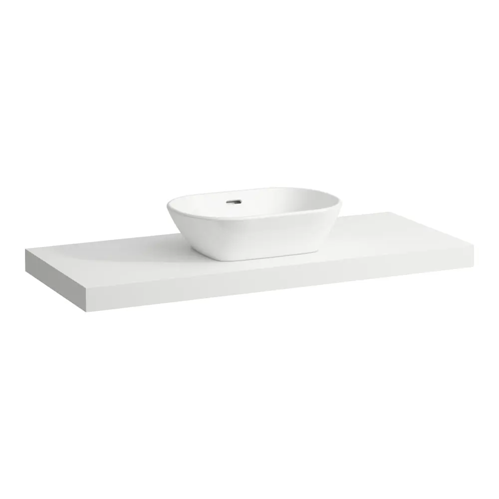 Laufen Lani - izlietnes virsma, 118 cm, izgriezums vidū, matēti balts H4046711122601