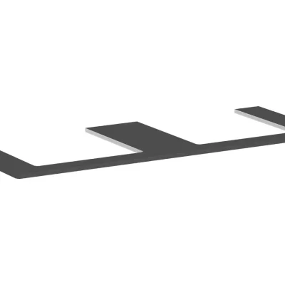 Hansgrohe Xelu Q - izlietnes virsma 136x55 cm, 2 izgriezumi, matēti pelēka 54099910