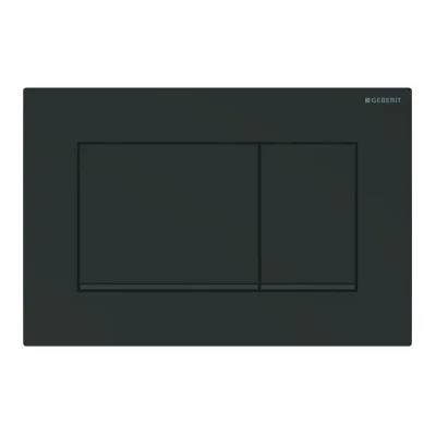 Geberit Sigma20 - vadības plate, 2 daudzumu skalošana, melns matēts/melns matēts 115.883.16.1