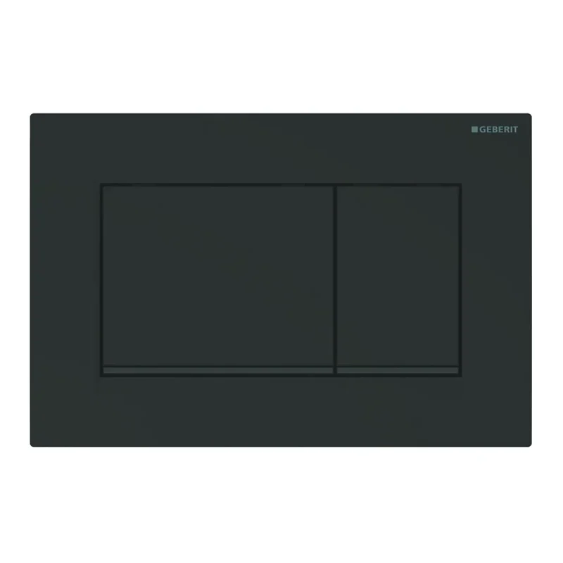 Geberit Sigma20 - vadības plate, 2 daudzumu skalošana, melns matēts/melns matēts 115.883.16.1