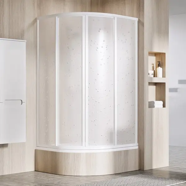 Ravak Supernova - četrdaļīga ceturtdaļapļa dušas kabīne SKCP4-90 Sabina, 88-90 cm, balta/Pearl 31177V10011