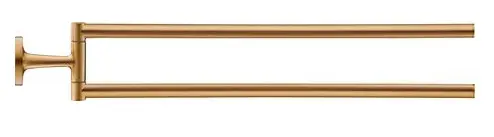 Duravit Starck T - dubultais dvieļu turētājs, grozāms, garums 47 cm, birstēta bronza 0099410400