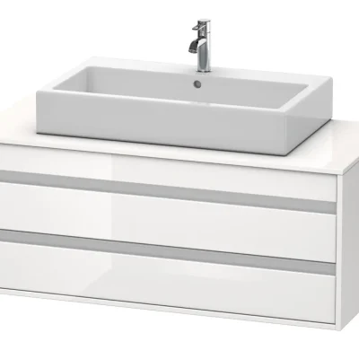 Duravit Ketho - izlietnes skapītis 50x120x55 cm, ar 2 atvilktnēm, balts spīdīgs KT665602222