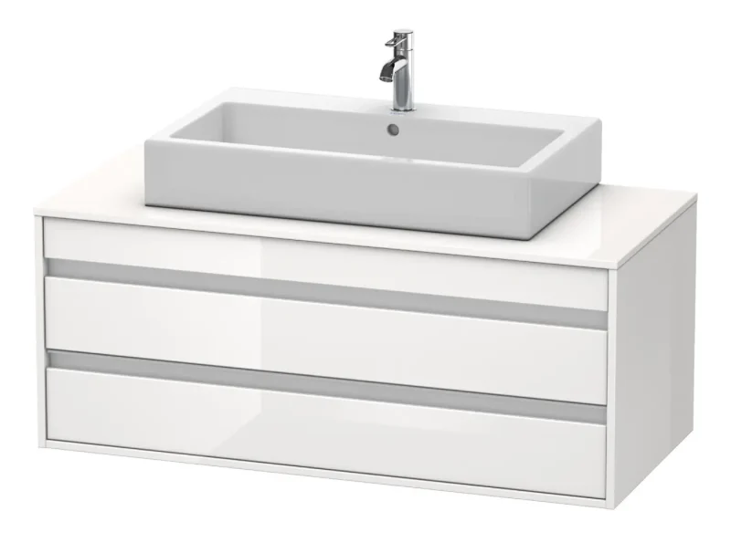 Duravit Ketho - izlietnes skapītis 50x120x55 cm, ar 2 atvilktnēm, balts spīdīgs KT665602222