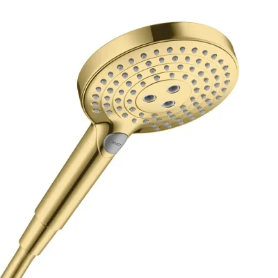 Hansgrohe Raindance Select S - dušas galva 120, 3 strūklas, EcoSmart, pulēts zelts 26531990