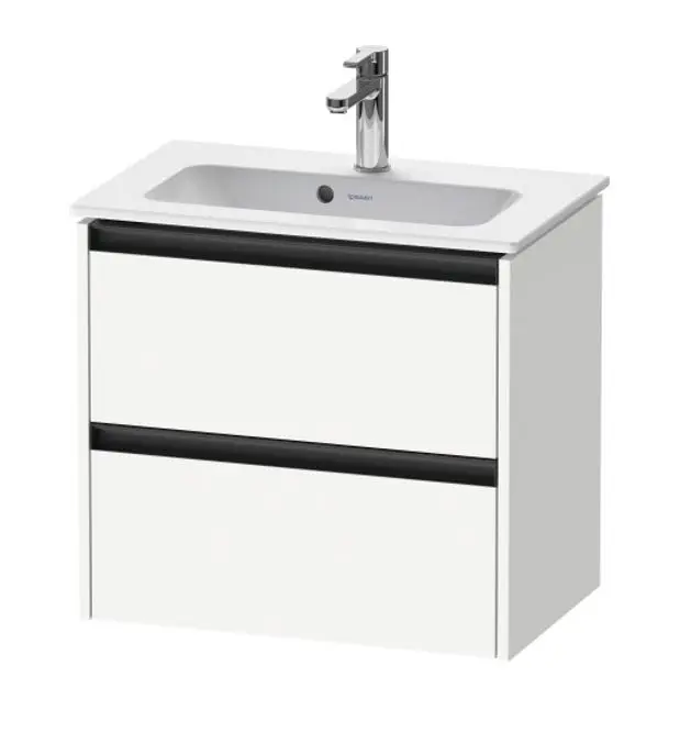 Duravit Ketho.2 - izlietnes skapītis, 55x61x39 cm, 2 atvilktnes, balts matēts K25255018180000