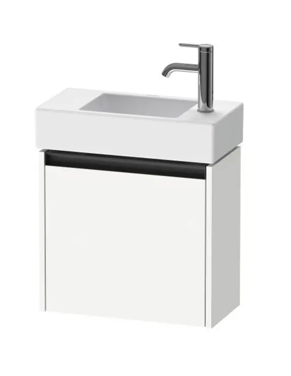 Duravit Ketho.2 - izlietnes skapītis 44x48x24 cm, ar 1 durvīm, eņģes kreisajā pusē, balts matēts K25072L18180000