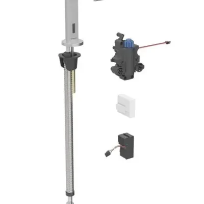 Geberit Piave - elektronisks termostatisks izlietnes maisītājs, tīkla barošana, easy to clean, matēts nerūsējošais tērauds 116.187.SN.1
