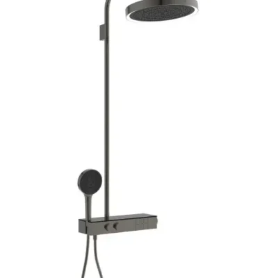 Ideal Standard Ceratherm Solos - dušas komplekts ar termostatu, diametrs 33 cm, 3 strūklu veidi, ar LED apgaismojumu, Magnetic Grey A7883A5