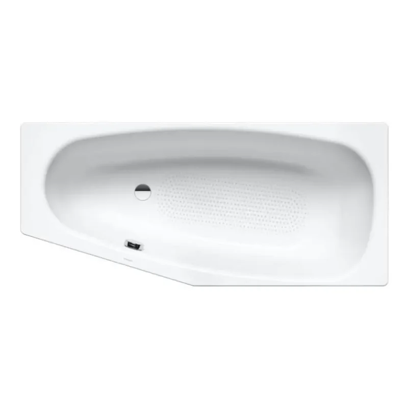 Kaldewei Advantage - Asimetriska vanna Mini kreisā 836, 157x70/48 cm, pilnas virsmas pretslīdes pārklājums, balta 225234010001