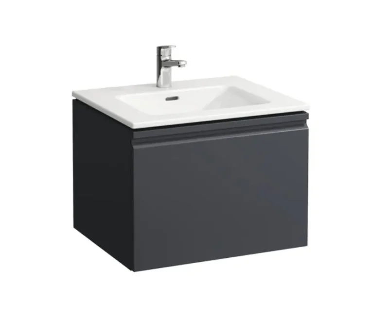 Laufen Pro S - izlietne ar skapīti, 60x50 cm, 1 atvilktne, grafīts matēts H8609614801041